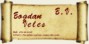 Bogdan Veles vizit kartica
